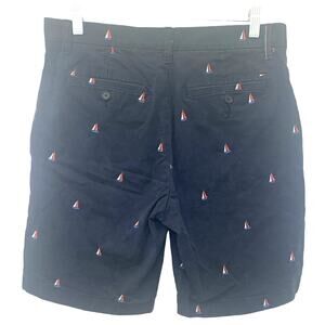 Tommy Hilfiger Yacht Shorts 30 Mens Navy Blue Sailing Bermuda Flat Front